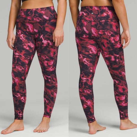 Lululemon Align High-Rise Pant 28" Nulu In Intensity Pink Blossom Multi Size 4 - Picture 1 of 6